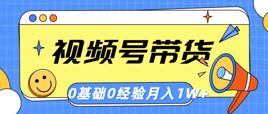 视频号轻创业带货，零基础，零经验，月入1w+-800资源网
