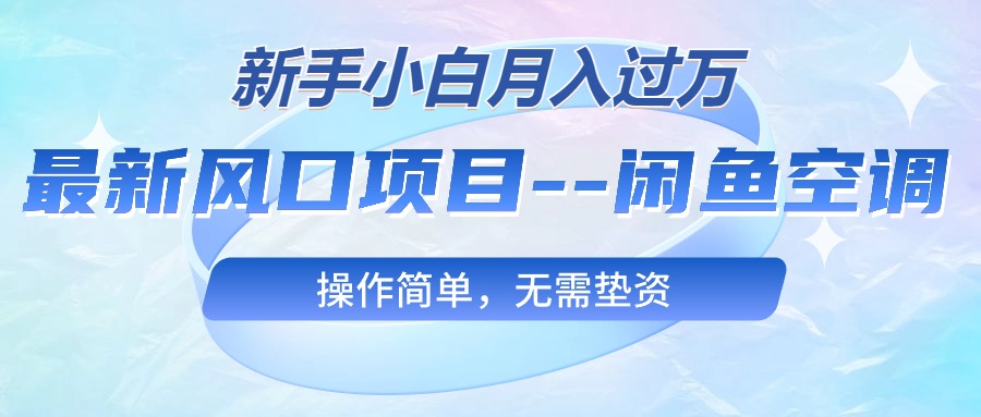 最新风口项目—闲鱼空调，新手小白月入过万，操作简单，无需垫资-800资源网