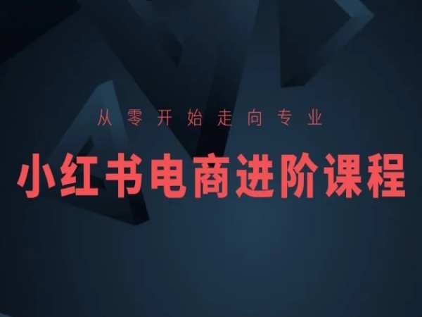 从零开始走向专业，小红书电商进阶课程-800资源网
