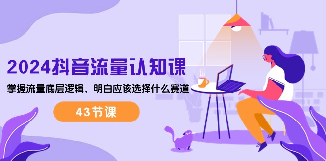 2024抖音流量·认知课：掌握流量底层逻辑，明白应该选择什么赛道 (43节课)-800资源网