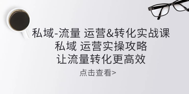 私域流量运营&转化实操课：私域运营实操攻略，让流量转化更高效-800资源网
