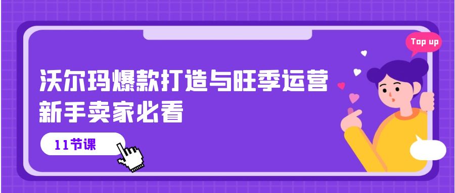 沃尔玛 爆款打造与旺季运营，新手卖家必看（11节视频课）-800资源网