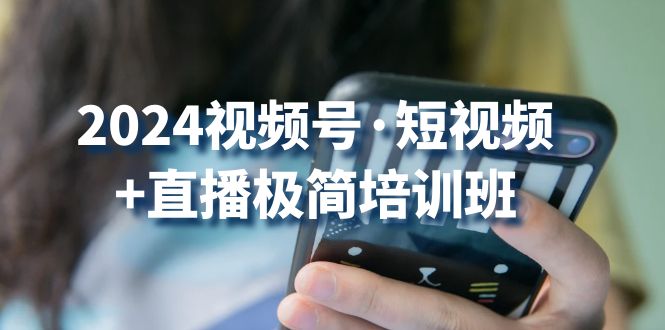 2024视频号短视频+直播极简培训班：抓住视频号风口，流量红利-800资源网