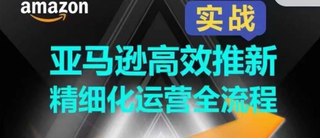 亚马逊高效推新精细化运营全流程，全方位、快速拉升产品排名和销量!-800资源网