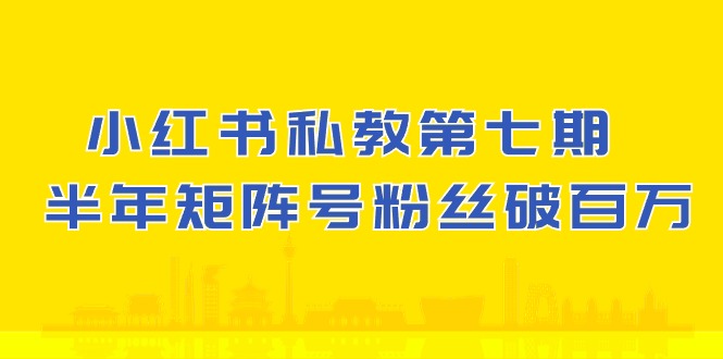 小红书私教第七期，小红书90天涨粉18w，1周涨粉破万 半年矩阵号粉丝破百万-800资源网