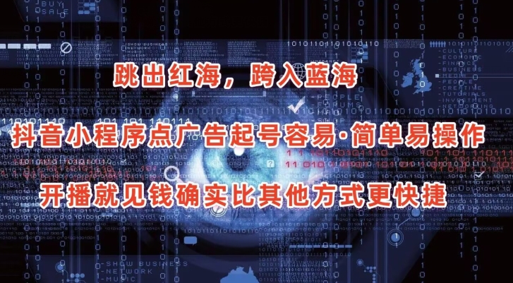 抖音小程序点广告项目，起号容易，简单易操作，开播就见有收益-800资源网