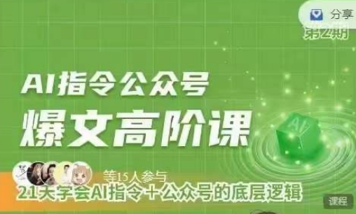 Ai指令公众号高阶课，学会ai指令+公众号的底层逻辑-800资源网