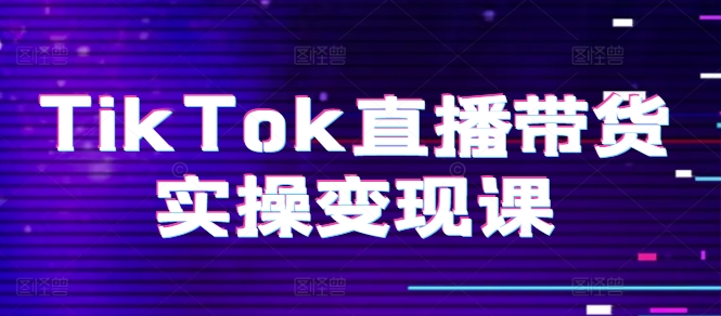 TikTok直播带货实操变现课：系统起号、科学复盘、变现链路、直播配置、小店操作流程、团队搭建等。-800资源网
