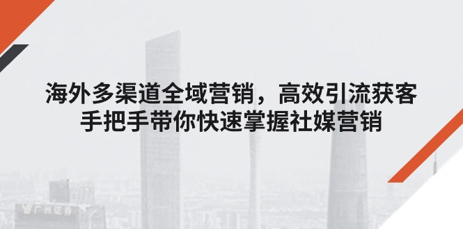 海外多渠道 全域营销，高效引流获客，手把手带你快速掌握社媒营销-800资源网