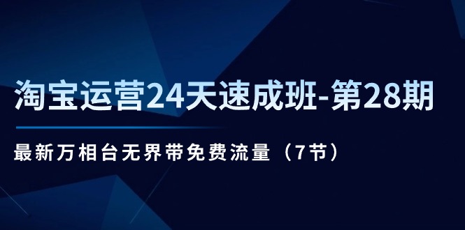 淘宝运营24天速成班第28期：最新万相台无界带免费流量（7节课）-800资源网