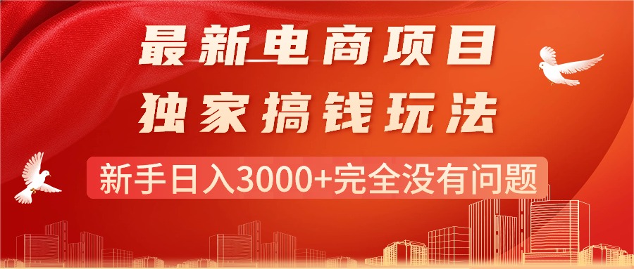 最新电商项目-搞钱玩法，新手日入3000+完全没有问题-800资源网