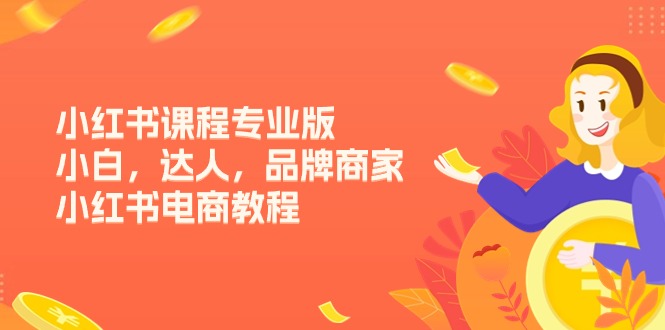 小红书课程专业版，小白，达人，品牌商家，小红书电商教程（15节）-800资源网