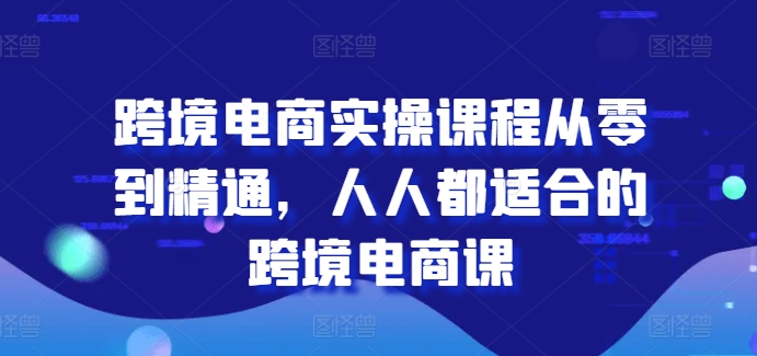 跨境电商实操课程从零到精通，人人都适合的跨境电商课-800资源网