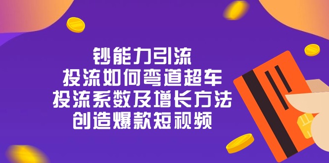 钞 能 力 引 流：投流弯道超车，投流系数及增长方法，创造爆款短视频（20节）-800资源网