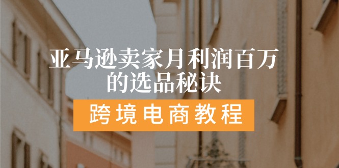 亚马逊卖家月利润百万的选品秘诀:  抓重点/高利润/大方向/大类目/选品…-800资源网