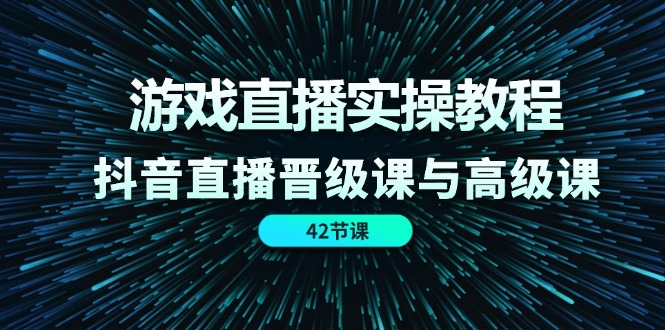 游戏直播实操教程，抖音直播晋级课与高级课（42节）-800资源网