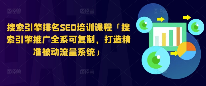 搜索引擎排名SEO培训课程「搜索引擎推广全系可复制，打造精准被动流量系统」-800资源网