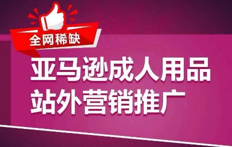 全网稀缺！亚马逊成人用品站外营销推广，​教你引爆站外流量，开启爆单模式-800资源网