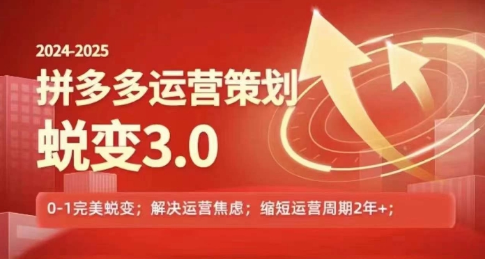 2024-2025拼多多运营策略蜕变3.0，0~1完美蜕变，解决信息焦虑-800资源网