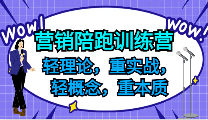 营销陪跑训练营，轻理论，重实战，轻概念，重本质，适合中小企业和初创企业的老板-800资源网