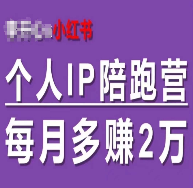 小红书个人IP陪跑营，60天拥有自动转化成交的双渠道个人IP，每月多赚2w-800资源网