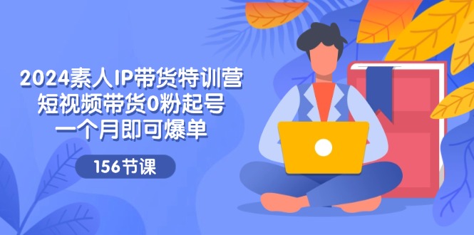 2024素人IP带货特训营，短视频带货0粉起号，一个月即可爆单（156节）-800资源网