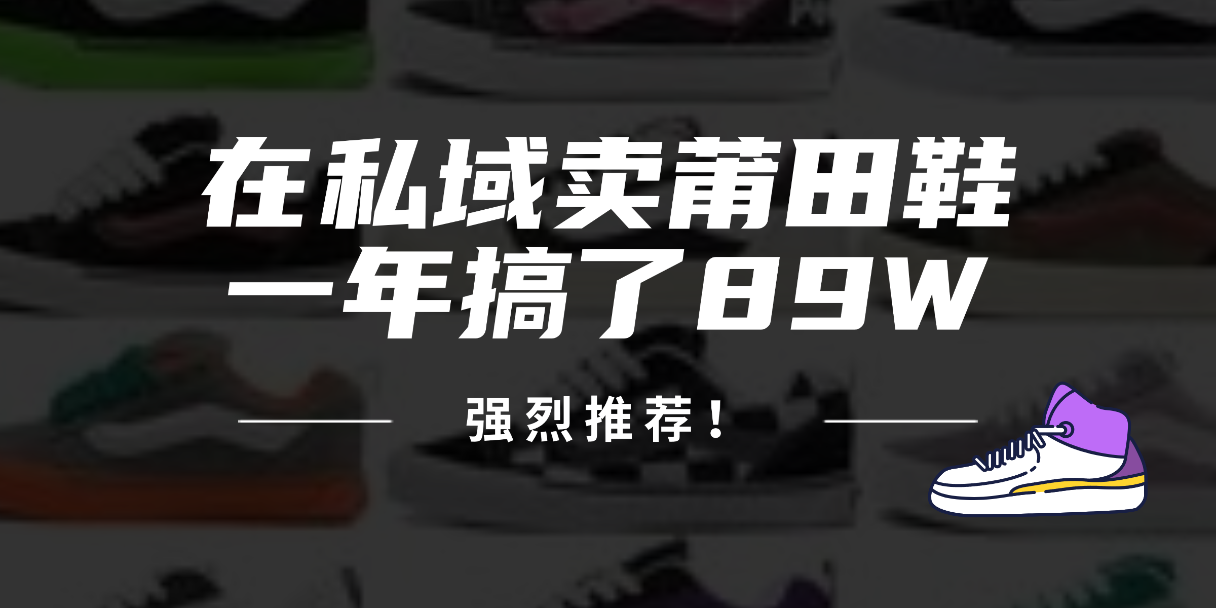 24年在私域卖莆田鞋，一年搞了89W，强烈推荐！-800资源网