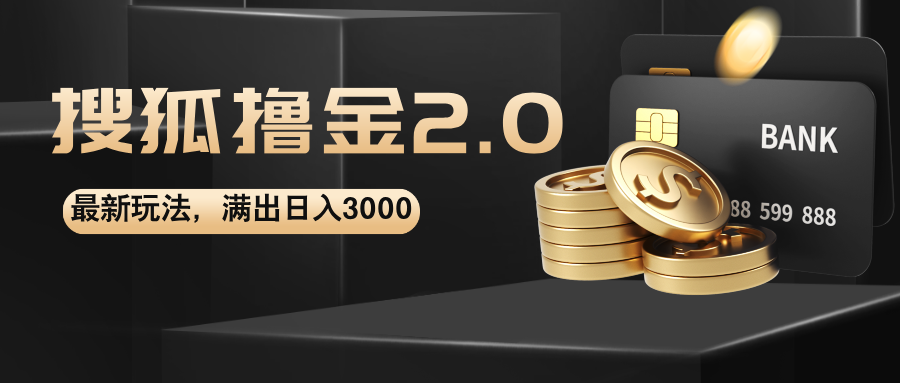 搜狐撸金2.0最新玩法，无脑日入3000+，可无限扩大-800资源网