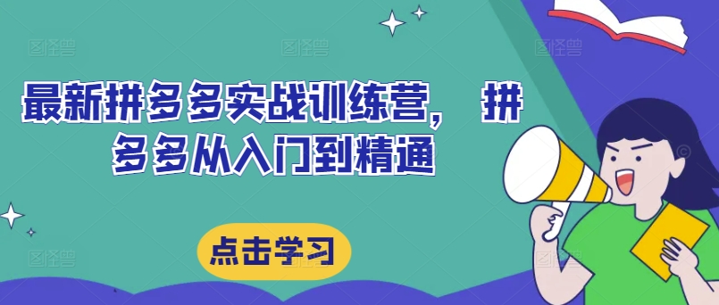 最新拼多多实战训练营， 拼多多从入门到精通-800资源网