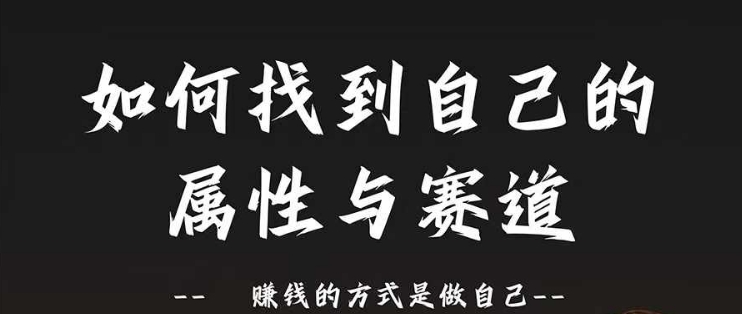 赛道和属性2.0：如何找到自己的属性与赛道，赚钱的方式是做自己-800资源网