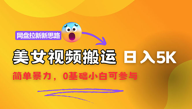 【新思路】视频搬运+网盘拉新，靠搬运每日5000+简单暴力，0基础小白可参与-800资源网