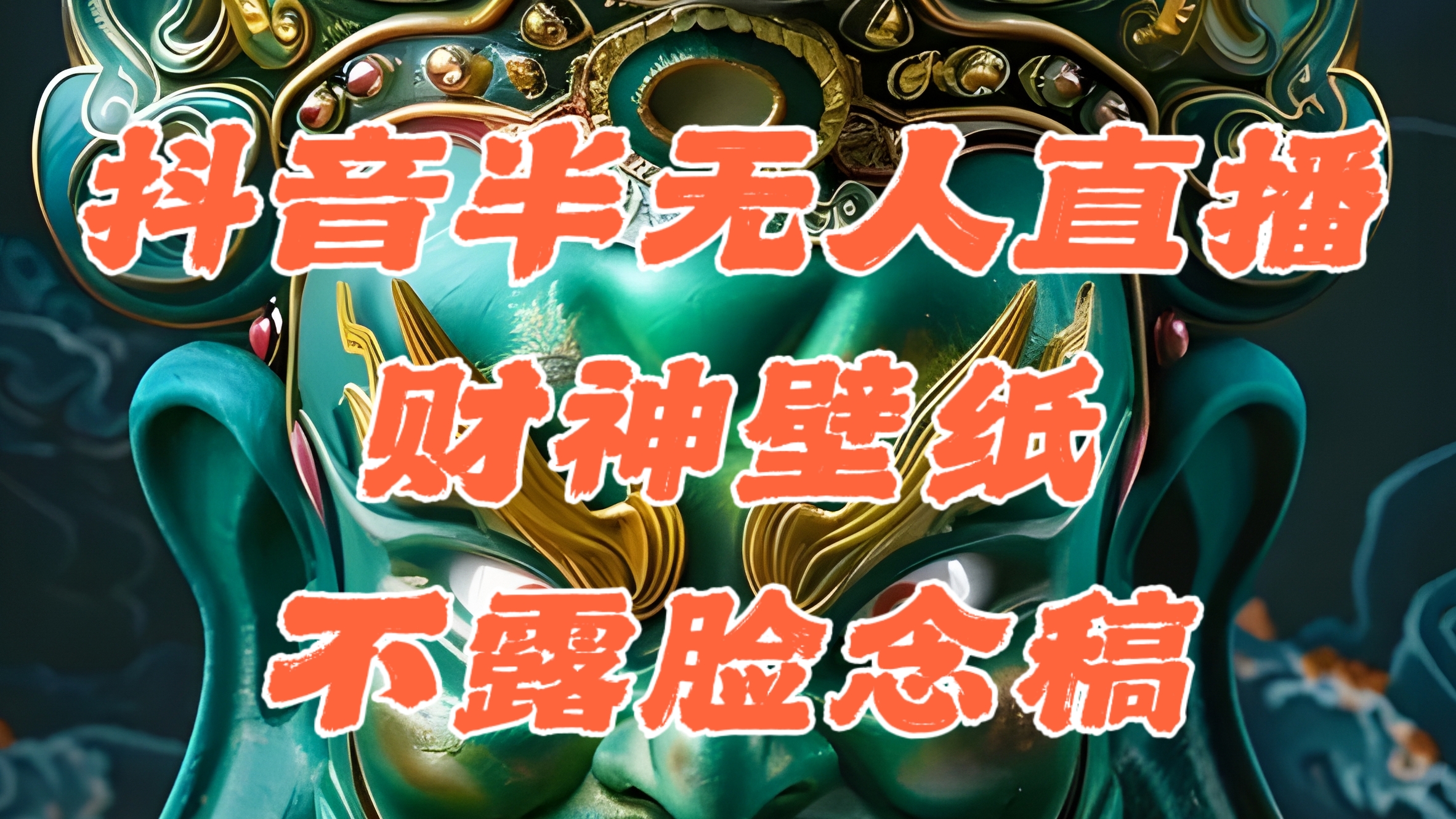 抖音半无人直播公会素材撸音浪，生肖财神AI图直播不露脸读稿，单日1000+-800资源网