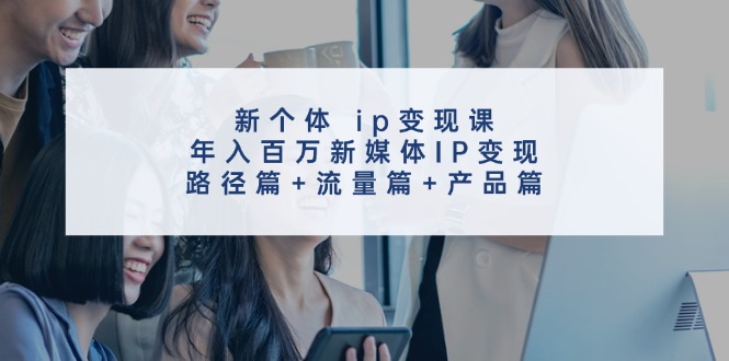 新个体ip变现课，年入百万新媒体IP变现，路径篇+流量篇+产品篇-800资源网