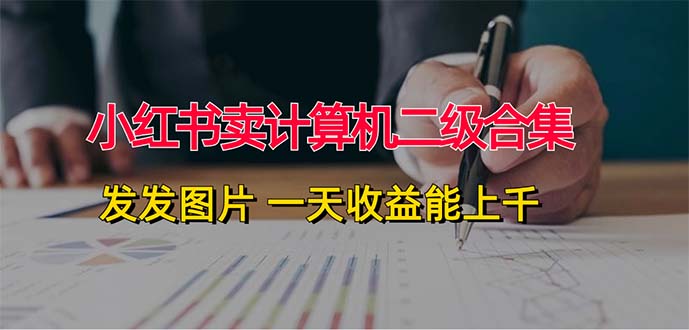 小红书卖计算机二级合集，发发图片 一天收益能上千-800资源网