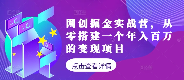 网创掘金实战营，从零搭建一个年入百万的变现项目（持续更新）-800资源网