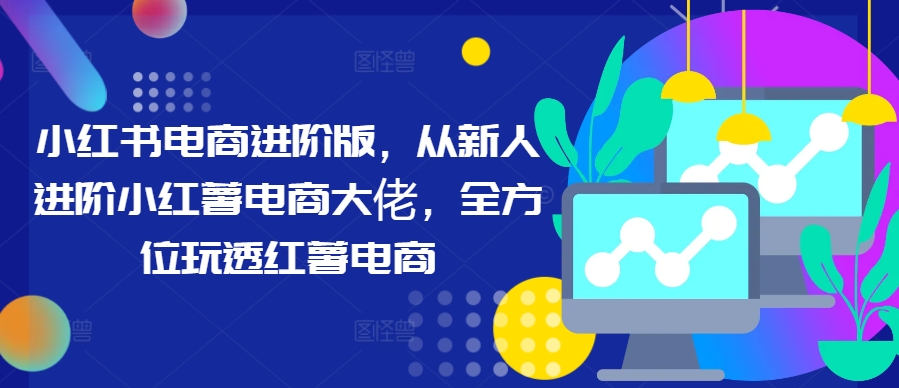 小红书电商进阶版，从新人进阶小红薯电商大佬，全方位玩透红薯电商-800资源网