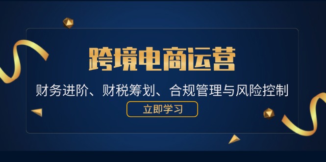 跨境电商运营：财务进阶、财税筹划、合规管理与风险控制-800资源网