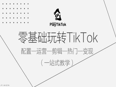 零基础玩转TikTok，配置一运营一剪辑一热门一变现，一站式教学-800资源网