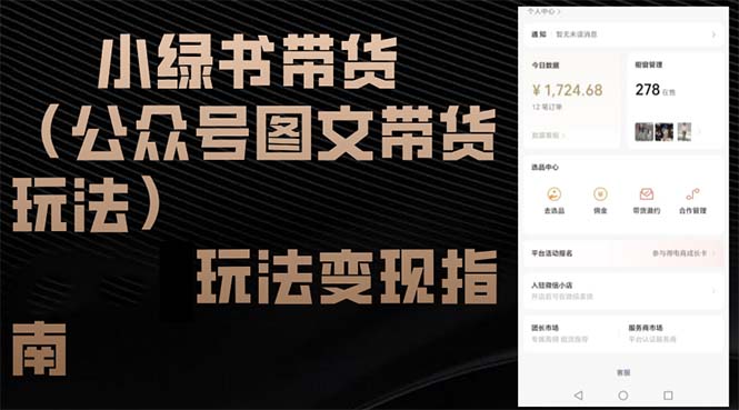 小绿书带货（公众号图文带货玩法）玩法变现指南-800资源网