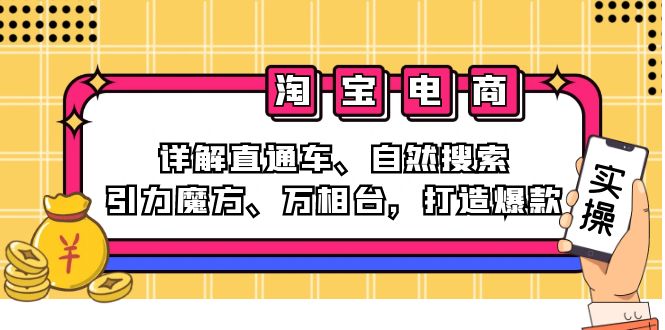 2024淘宝电商课程：详解直通车、自然搜索、引力魔方、万相台，打造爆款-800资源网