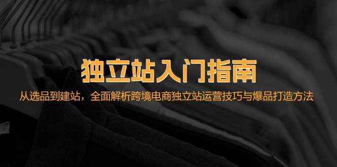 独立站入门指南：从选品到建站，全面解析跨境电商独立站运营技巧与爆品打造方法-800资源网