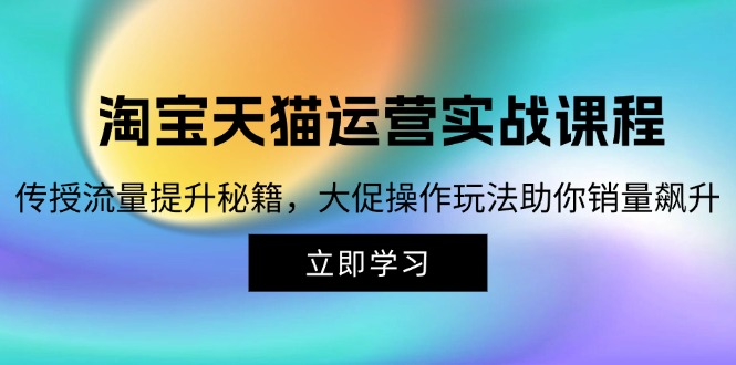 淘宝&天猫运营实战课程，传授流量提升秘籍，大促操作玩法助你销量飙升-800资源网