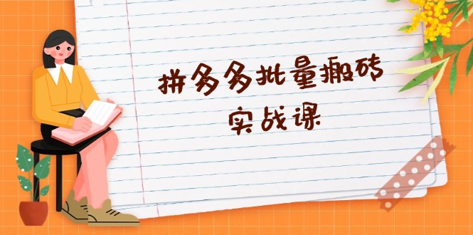 拼多多批量搬砖实战课，全自动剪辑发布，黑科技新技术与爆款选品策略-800资源网