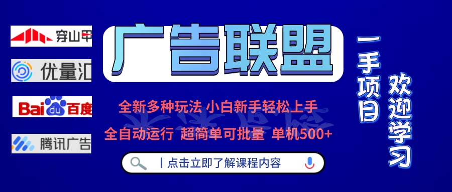 广告联盟 全新多种玩法 单机500+  全自动运行  可批量运行-800资源网