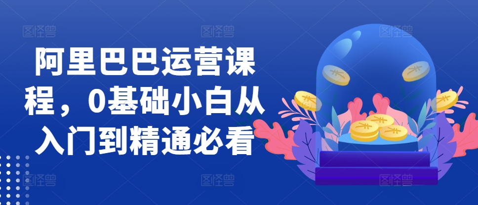 阿里巴巴运营课程，0基础小白从入门到精通必看-800资源网