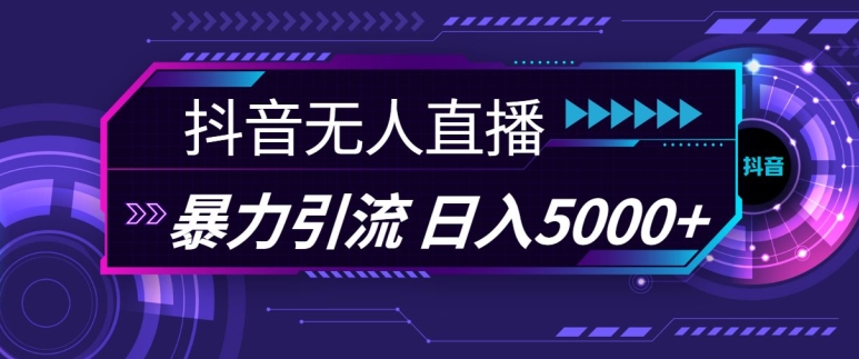 抖音快手视频号全平台通用无人直播引流法，利用图片模板和语音话术，暴力日引流100+创业粉-800资源网
