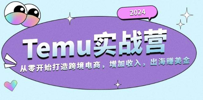 2024Temu出海赚美金实战营，从零开始打造跨境电商增加收入（124G）-800资源网