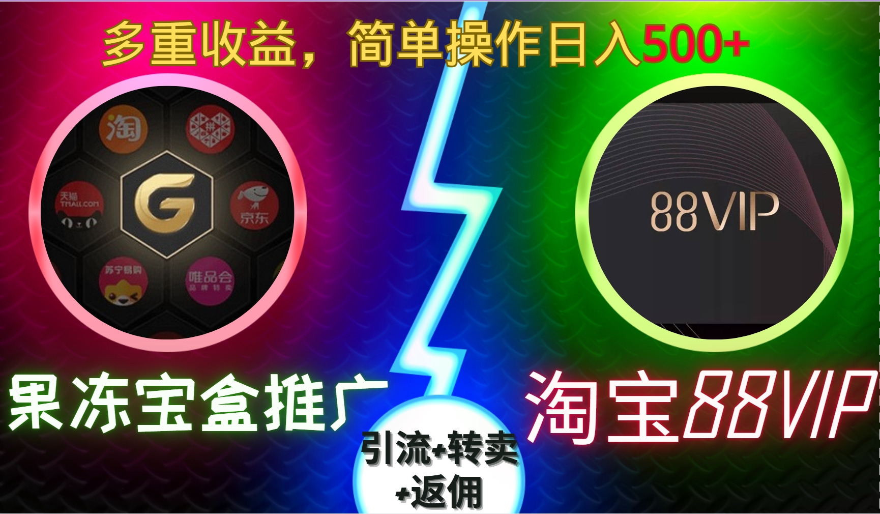 果冻宝盒推广88VIP，引流+转卖+返佣，多重收益，简单操作日入5张-800资源网