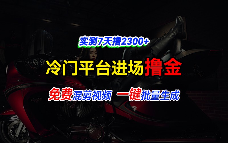 全新冷门平台vivo视频，快速免费进场搞米，通过混剪视频一键批量生成，实测7天撸2300+-800资源网