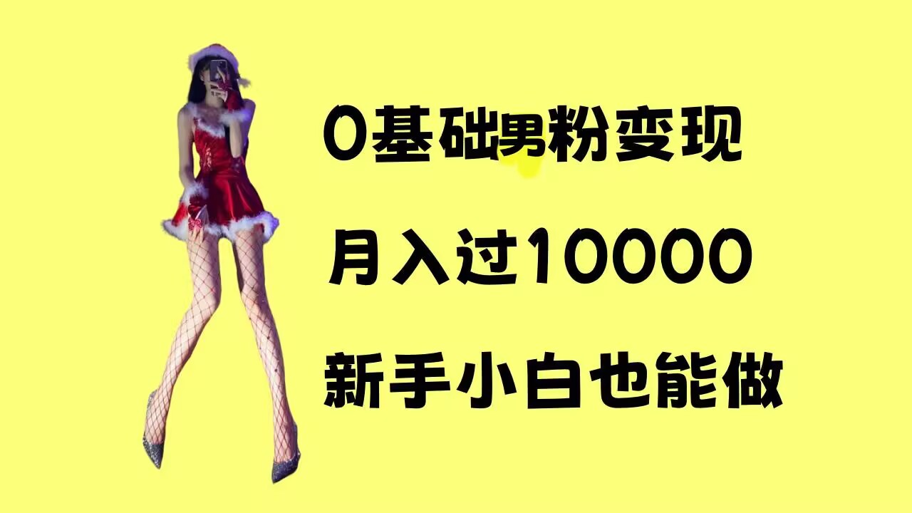 0基础男粉s粉变现，月入过1w+，操作简单，新手小白也能做-800资源网